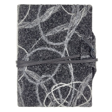 Блокнот Brunnen Бижу, на завязках, клетка, 80 гр/м2, 9.5 х 12.8 см, 96 листов Графит - 22